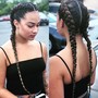 Large Knottless Braids