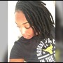 Mid back Dreadlocks wash, retwist , *simple style