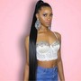 Braid Ponytail w/ Hair Brazilian 7A Hair