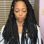 Tribal feed in braids with partial weave