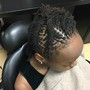 locs braided into style