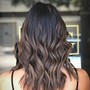 Women's Haircut with style and curls