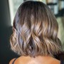 Women's Haircut with style and curls