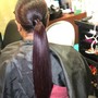 Sleek ponytail