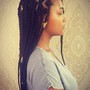 Medium Goddess Braids Ponytail updo