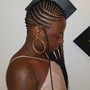 Medium Goddess Braids Ponytail updo