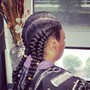 6-8 Goddess Braids in a Ponytail