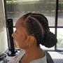 Xtra small Comb Twist on faded short hair