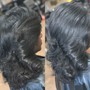 Silk Press • Straight, Feathered, Curls