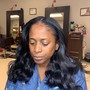 Shampoo, blow dry and braid foundation for wig