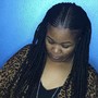 Curly Ends Only added to Box braids(Human/synthetic hair)