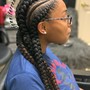 2 Feed-in Goddess Braids