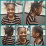 W/Full Service  add on 2 Basic natural French braids