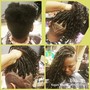 SMALL PRE-TWISTED /FAUX/BUTTERFLY LOCS/BOX BRAID W/SHAMPOO