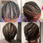 Boxer Braids (2 feed-in cornrows)(Premium Hair Included)