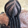 5 Underhand goddess braids