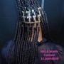 Medium size mid back knottless  Braids