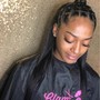 Wash and style on relaxed hair.