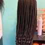 Long. Box braids hip length