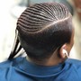 Braided Ponytail(Feed-In: Smedium)