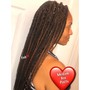 2 Regular Braids with  Natural Hair