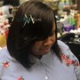 (BLOWOUT ONLY ON SHOULDER LENGTH HAIR)  "NO FLATIRON"