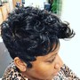 Shampoo, Styled W/ Rod Set on Short Natural Hair