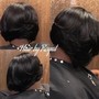 Bantu knots with added hair