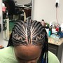 Men bun Cornrows