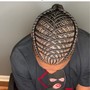 Men’s braids half head