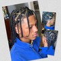 Men’s braids half head