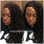 Loc extensions using MARLEY HAIR