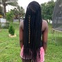 Medium Knotless braids (midback )