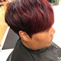 Relaxer Retouch/ cut and color rinse