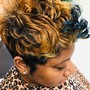 Permanent Color/ Natural hair/ Cut and Styled