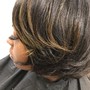 Relaxer Retouch/ cut and color rinse