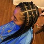 Baby’s ponytail with stitch braids &amp; beads (kids 6 &amp; under)