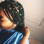 Baby’s ponytail with stitch braids &amp; beads (kids 6 &amp; under)