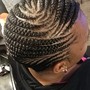 Quick weave with leave out