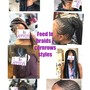 Feed in Braids in ponytail medium