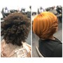 Color and Silk Press (root touch up)