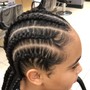 kids half up half down feed-in braids (med)