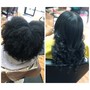 Color and Silk Press (root touch up)