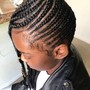 small straight Cornrows