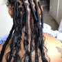 kids half up half down feed-in braids (med)