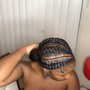 small straight Cornrows