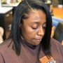 Relaxer and style (natural hair)