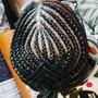 Adult Cornrows or Flat Twists with Individuals