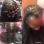 8 Stitch braids to the back