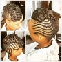 Cornrow updo style